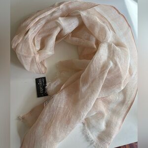 NWT Pastel Pink Linen Scarf